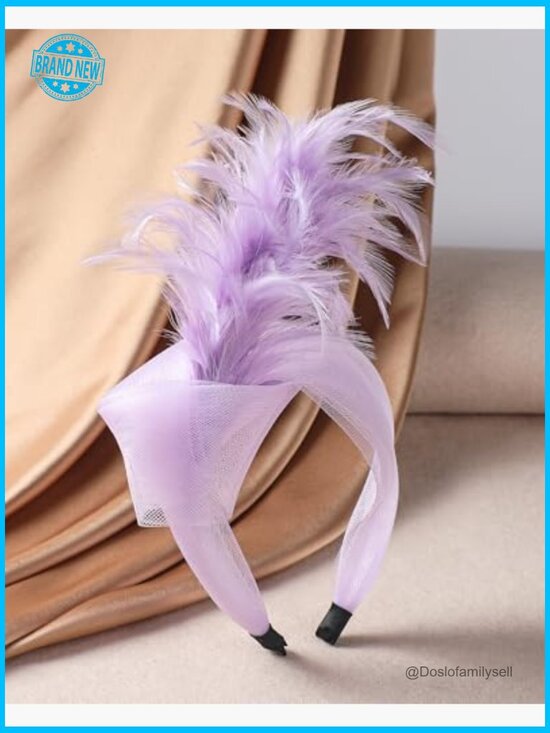 Elegant Mesh Fascinator Headband Feathered Derby Tea Party Hat Clip On main image 5
